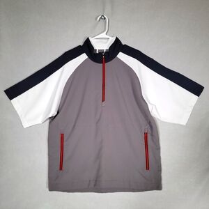 FootJoy Mens 1/4 Zip Short Sleeve Golf Performance Windbreaker Size Medium